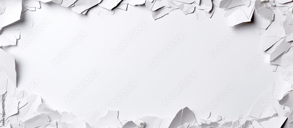 Aufkleber copy space image of torn paper on a white backdrop.