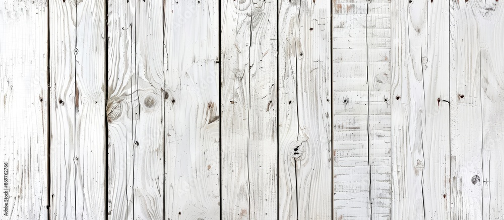 Aufkleber An empty old white wooden surface with natural patterns, ideal for background use as a copy space image.