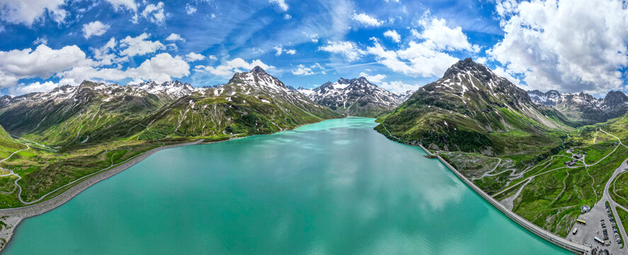 Bielerh&ouml;he, &Ouml;sterreich: Panorama um den Silvrettasee