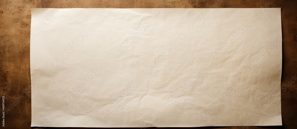 Leinwandbilder Textured white paper with space for additional content set against a brown backdrop.