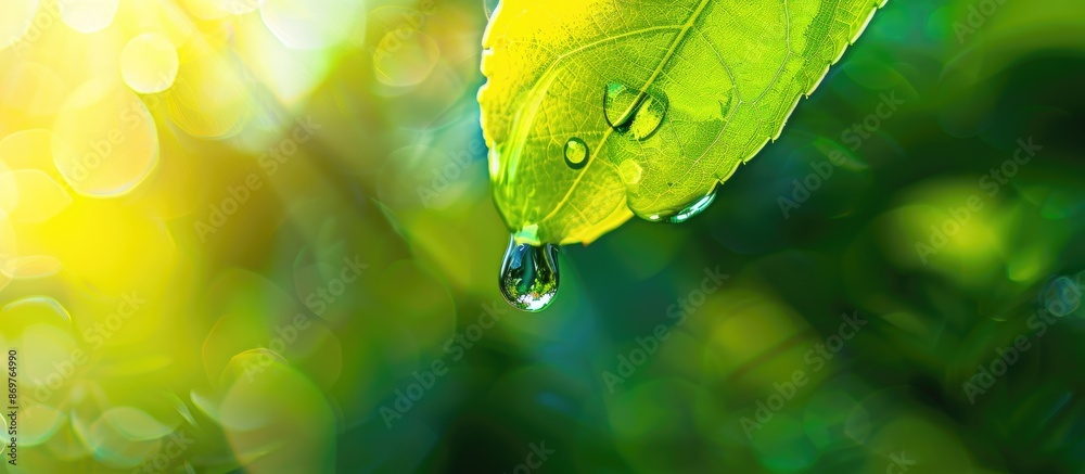 Leinwandbilder An image of a small waterdrop with plenty of space around it for adding text or other elements is known as a copy space image.