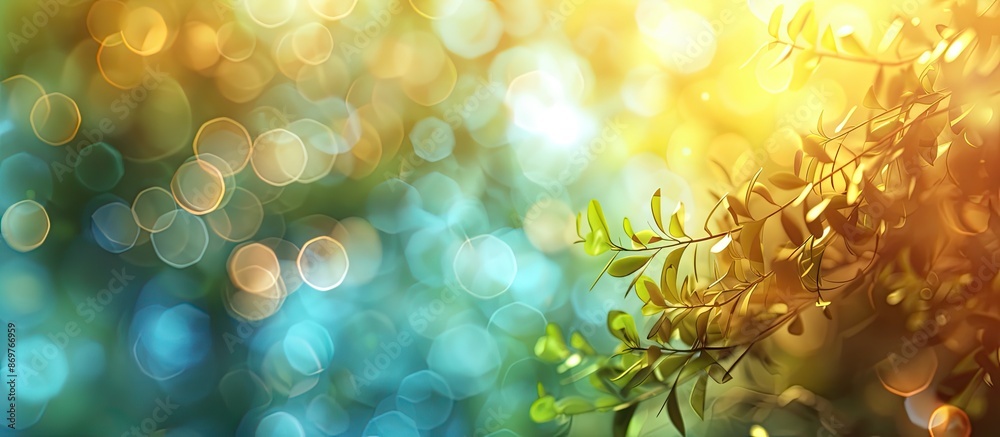 Aufkleber Soft focus bokeh backdrop with ample copy space image