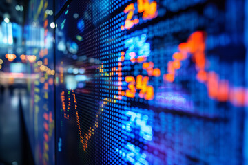 stock market graph screen