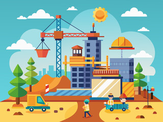 A construction project progressing towards completion