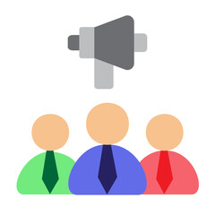 Marketing Team Vector Flat Icon Design