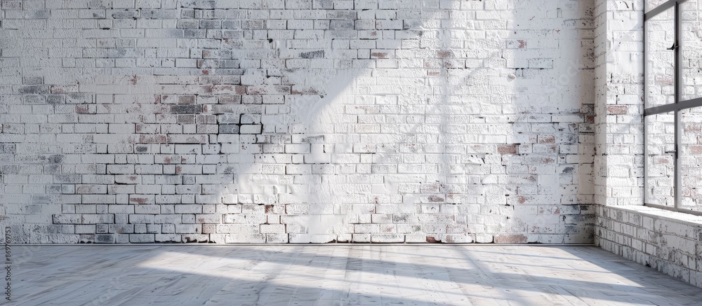 Leinwandbilder interior portion of a brick wall with a smooth painted surface, suitable for adding text or images w