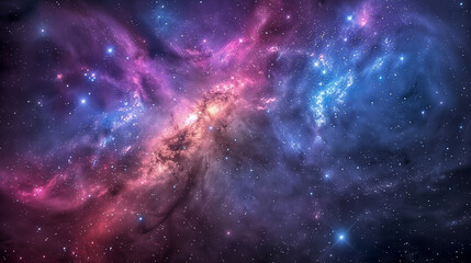 Obraz premium Colorful Nebula in a Vast Starry Universe