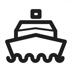 boat icon, boat icon vector, in trendy flat style isolated on white background. boat icon image, boat icon illustration