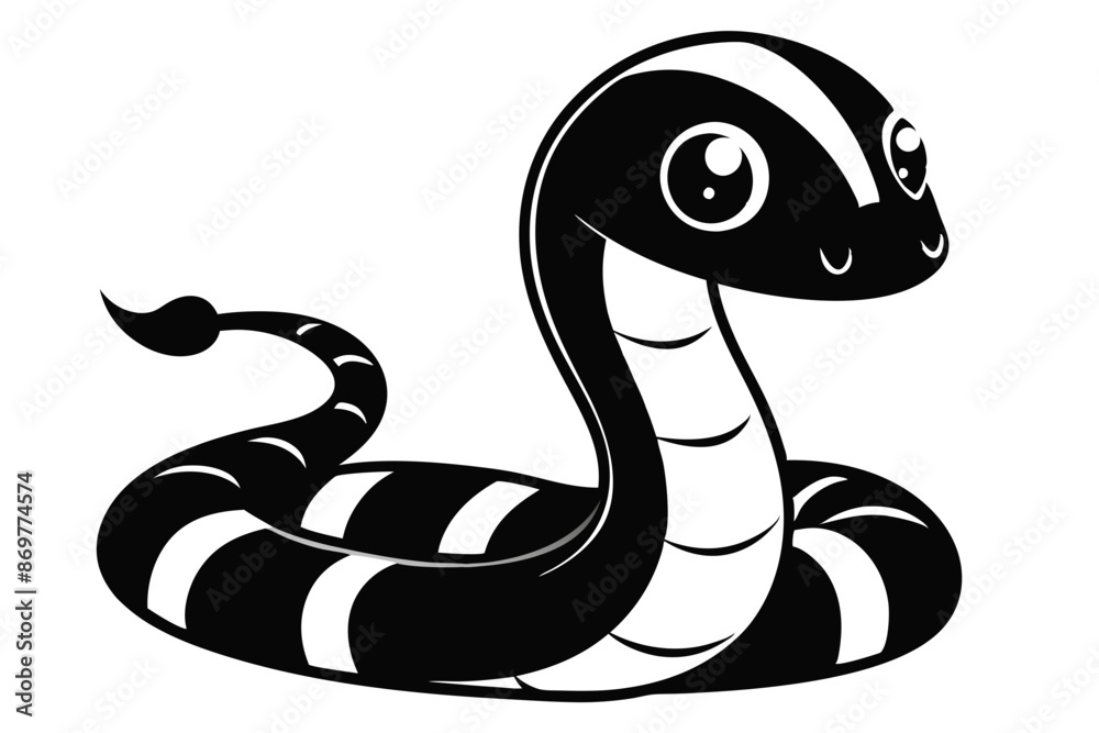 Wall mural snake silhouette vector illustration