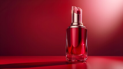 Naklejka premium Red cosmetic perfume for beauty brand