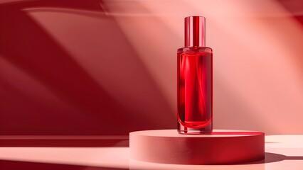 Red cosmetic perfume for beauty brand