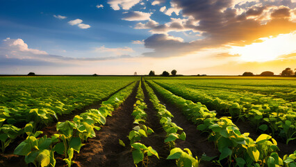 Soybean heaven! Endless rows of soybeans reaching for the sun