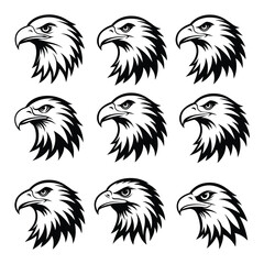 eagle head vector silhouette illustration