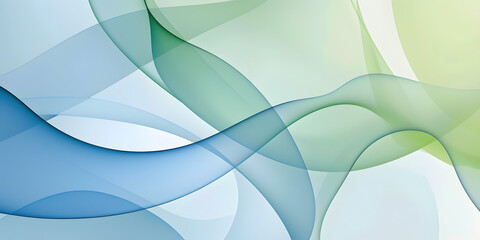Abstract background with overlapping translucent shapes in shades of blue and green, creating a modern and sleek look, perfect for tech gadgets or minimalist products 