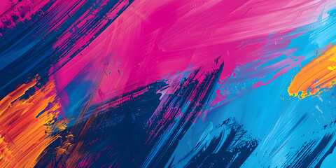 Dynamic abstract background with vivid brush strokes in contrasting colors, providing an energetic and artistic feel, ideal for creative tools or fashion accessories 