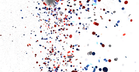 Confetti -  Red Blue White Confetti Confetti Overlay