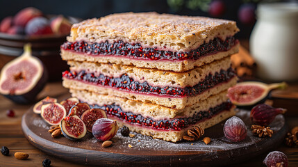 Fototapeta premium piece of cake on a plate