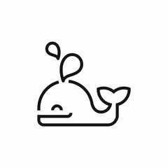 whale sea animal sign icon