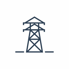 electrical tower pole power icon