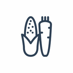 corn carrot vegetables food icon