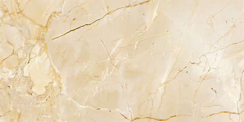 Fototapeta premium Subtle Warmth: Crema Marfil Marble Macro Shot - Light Beige Veins, High Detail - Perfect for Soft Textures