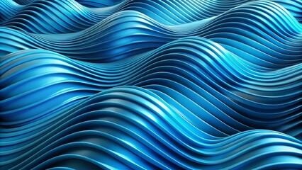 Abstract Blue Wavy 3D Background