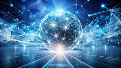 Obraz premium Abstract Globe Network Connectivity - Digital Technology Concept