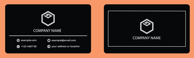 Professional Business Card Design, Vector illustration.