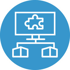 Training Modules Vector Line White Circles Multicolors