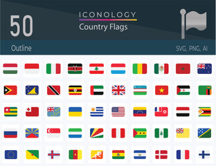 World Flags - Vector Round Flat Icons - Part 4 of 4