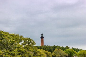 Currituck Beach Lighthouse in Coralla, Outer Banks, North Carolina, USA