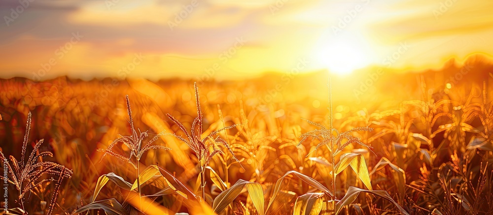 Poster Field of corn with a copy space image.