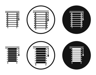 window blinds icon set