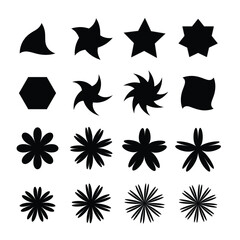 Various creative Shape design with white background