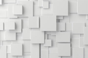 Obraz premium Simple yet eye-catching: a composition of geometric squares on a crisp white backdrop.