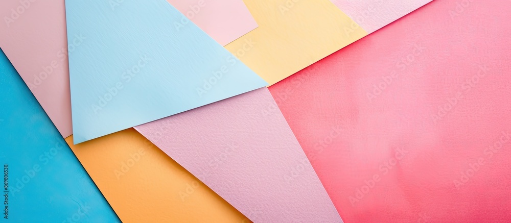 Leinwandbilder a colorful geometric design provides a delightful backdrop for your text or graphics, featuring soft