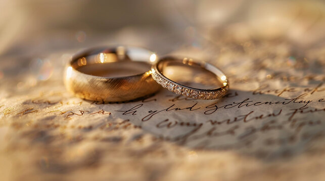 Romantic Wedding Vows and Rings