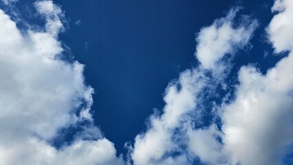 Blue sky with white clouds