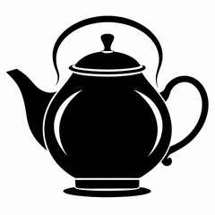 Teapot vector  silhouette vector art illustration