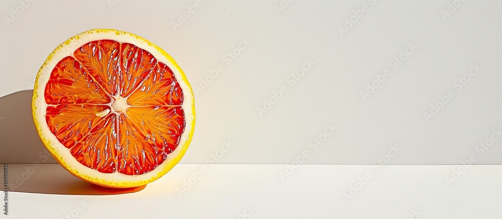 Aufkleber Red lemon on a clear white background with copy space image.
