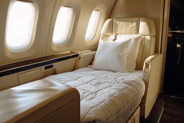 First class luxury flat bed seat