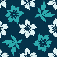 Seamless Tropical Floral Pattern Vector Illustration