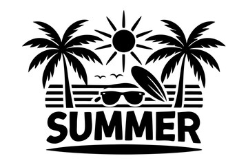 summer t-shirt design vector illustration 