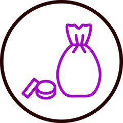 Money Vector Line Purple Circle Black