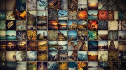 Fototapeta premium Collage grid effect overlay