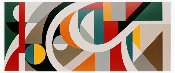 illustrazione con elementi geometrici a tema minimalista astratto contemporaneo