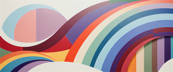 Obraz premium illustrazione con elementi geometrici a tema minimalista astratto contemporaneo