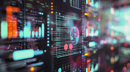 Obraz premium charts and graphs with statistics to analyze business potential and forecast future development of companies growth.