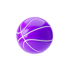 Basketball icon isolated transparent background, png. 3d rendering.