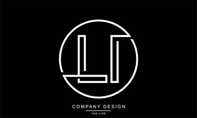 LI, IL Abstract Letters Logo Monogram Design Font Icon Vector Initials